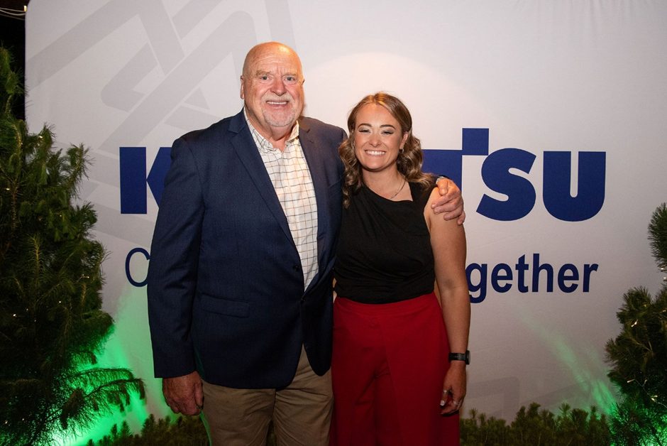 ABP board member Laurie Hein with Trainee of the Year finalist Georgina Macklin.